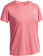 Under armour ua tech ssc-pnk meisjes sportshirt - bittersweet roze - wit