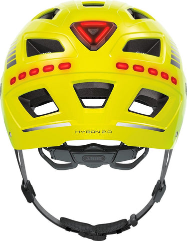 Abus helm Hyban 2.0 LED signal Geel M 52-58cm