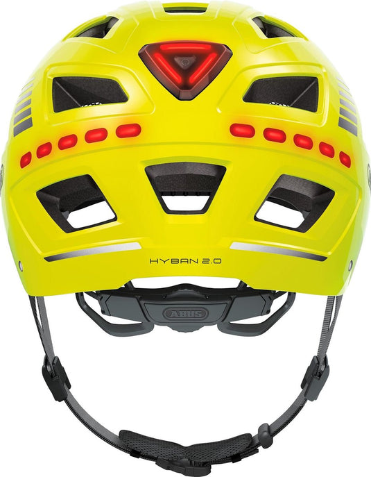 Abus helm Hyban 2.0 LED signal Geel M 52-58cm