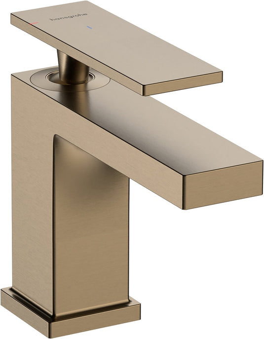 Hansgrohe tecturis e - wastafelkraan - ééngreeps bediening - coolstart energiebesparend - zonder waste - 80mm maat - brushed bronze