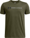 Under armour ua b logo wordmark ss unisex sportshirt - groen - zwart