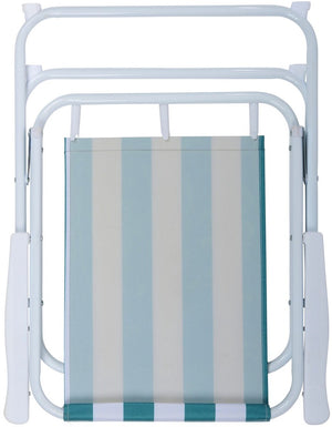 Merkloos sans marque opvouwbare campingstoel groen-wit gestreept - compact en opvouwbaar ontwerp - ideaal voor camping en strand - eenvoudig te dragen en op te bergen - 51x45x75 cm