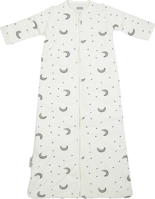 Meyco baby slaapzak winter moon - afritsbare mouwen - indigo - 70cm - winterslaapzak