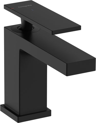Hansgrohe tecturis e - wastafelkraan - ééngreeps bediening - coolstart energiebesparend - zonder waste - 80mm maat - mat zwart