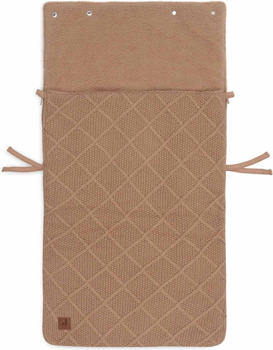 Jollein - baby voetenzak groep 0+ 3 5 punts - check knit biscuit