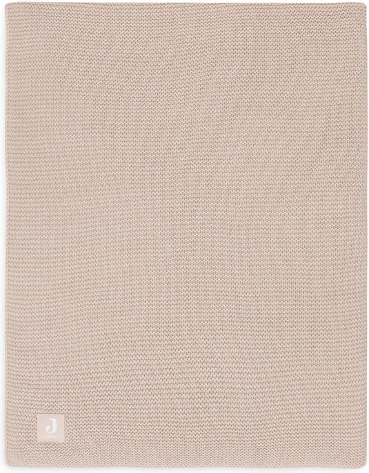Jollein - deken wieg 75x100cm - wiegdeken, wiegdekentje, dekentje baby - basic knit - basic knit - wild rose