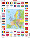 Larsen kaart europa met vlaggen, 70st.