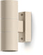 Calex turin wandlamp - buiten binnen - 2× gu10 fitting - cilindervorm - up downlight - waterdicht - zonder lichtbron - zandkleur