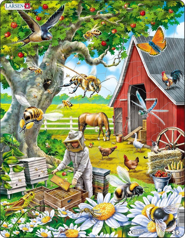 Larsen legpuzzel dieren - de imker bij de bijen, 53st.