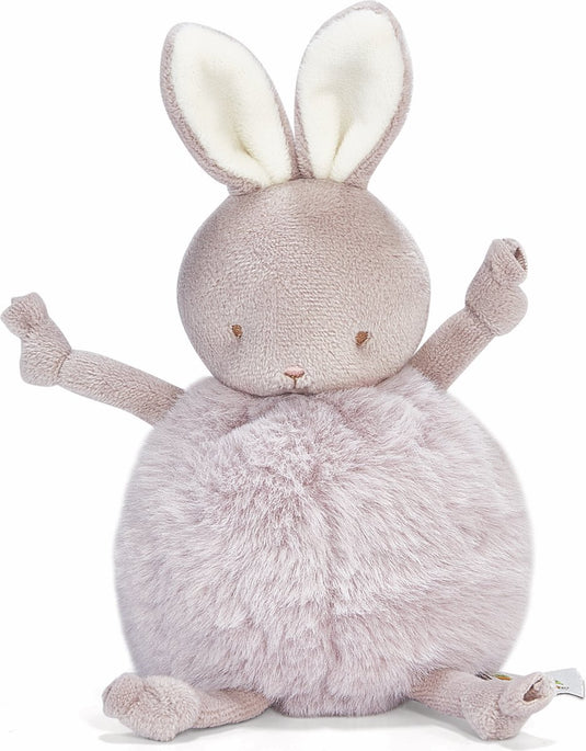 Bunnies by the bay roly-poly konijn - knuffeldier - knuffel voor kinderen - geborduurde details - 13 cm - lila