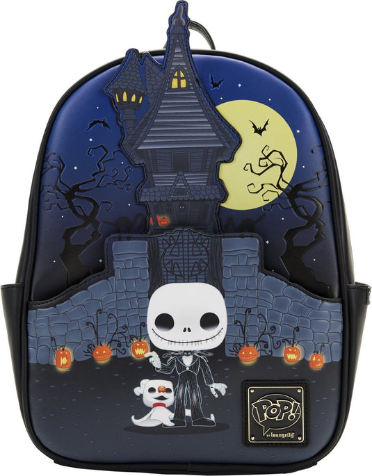 Funko loungefly: pop! the nightmare before christmas - jack skellington huis mini rugzak