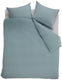 Ambiante cotton uni dekbedovertrek - effen - lits-jumeaux xl - 260x200 220 cm - blauw