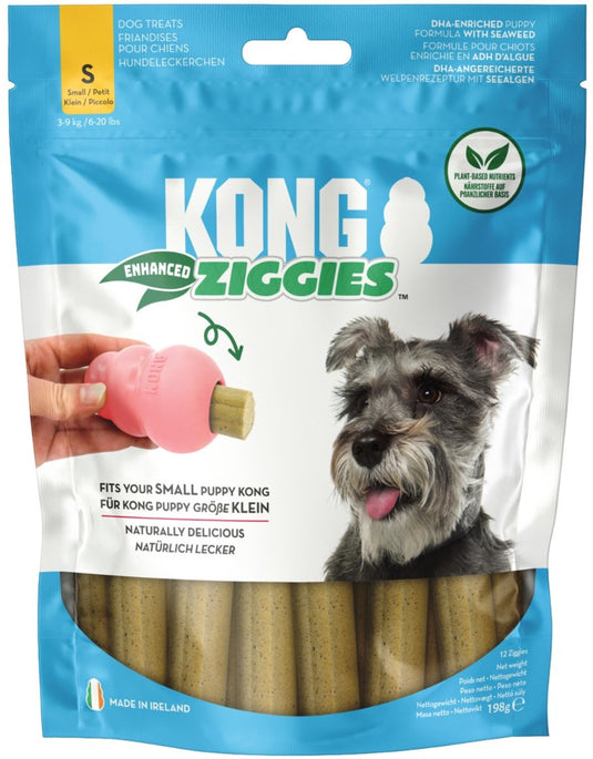 Kong ziggies puppy - hondensnacks - natural 198 g 12 stuks s