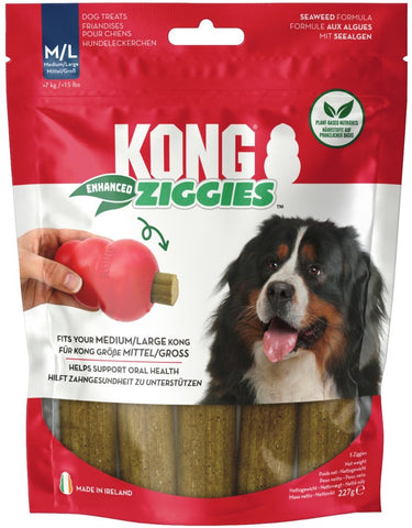 Kong ziggies - hondensnacks - natural 227 g 5 stuks m l