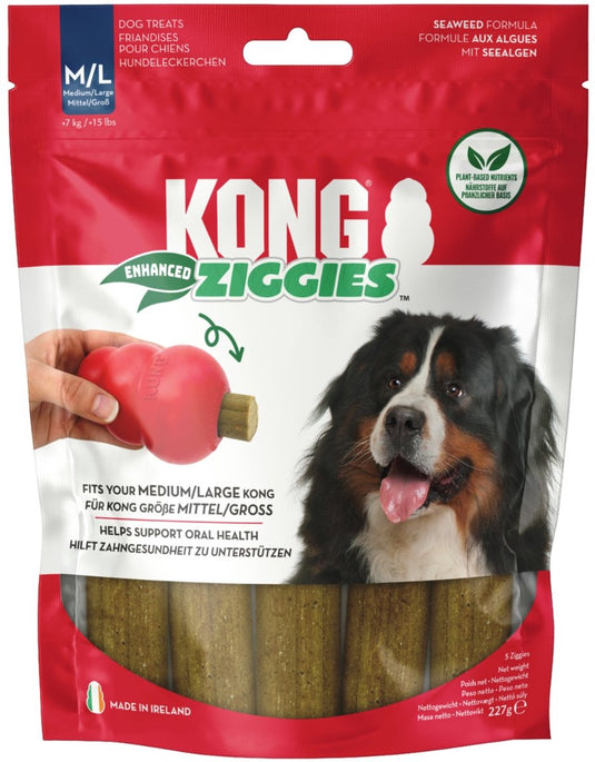Kong ziggies - hondensnacks - natural 227 g 5 stuks m l