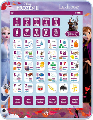 Lexibook tablette éducative bilingue la reine des neiges en français et en anglais
