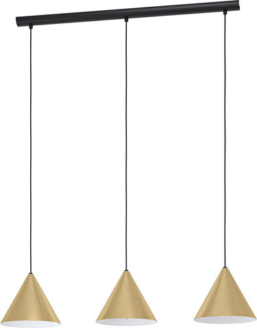 Eglo narices hanglamp - e27 - 92 cm - zwart goud