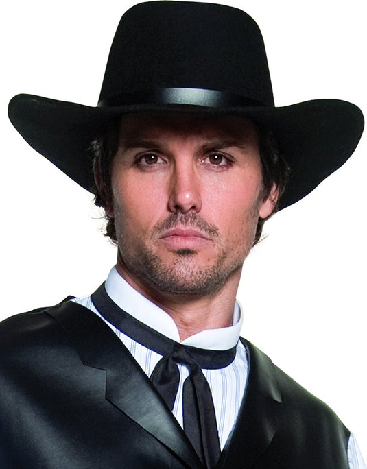 Smiffys cowboyhoed - authentiek - zwart - vilt - volwassenen - verkleed hoed - cowboy - western