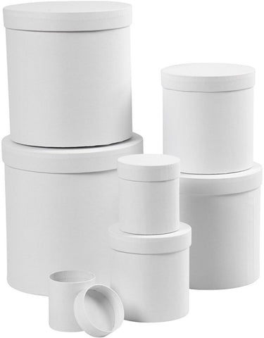 Creativ company ronde dozen wit, 7st.