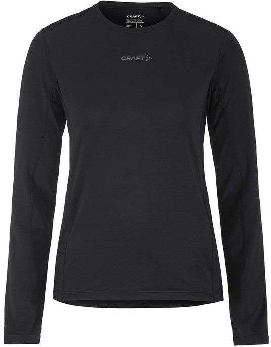 Craft adv essence ls tee 2 w dames sportshirt - zwart