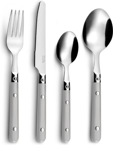 Amefa bestekset saxo 16 onderdelen metaal tweekleurig 6 stuks (25 cm)