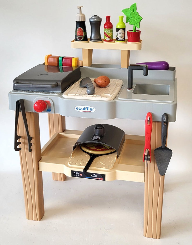 Load image into Gallery viewer, Écoiffier ecoiffier zomer keuken met barbecue en pizzaoven - 27dlg.
