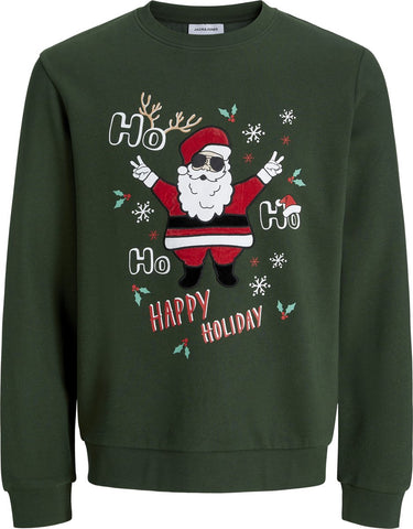 Jack jones jack jones - jjchristmas sweat crew neck xmas - heren - sweaters