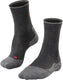 Falke tk2 explore wool silk medium padding wol functioneel materiaal wandelsokken dames grijs - maat 35-36