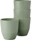 Mepal beker silueta - 4x 200 ml - koffiebeker - nordic sage