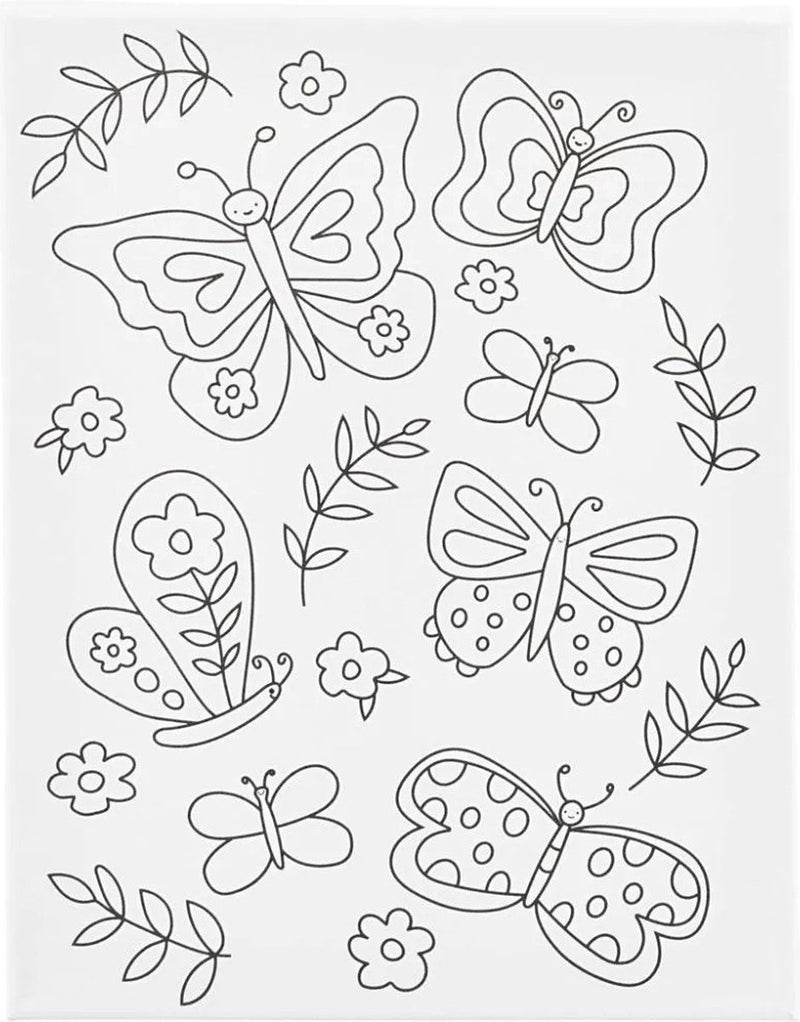 Load image into Gallery viewer, Creativ company schildercanvas met print vlinders - 24x30cm
