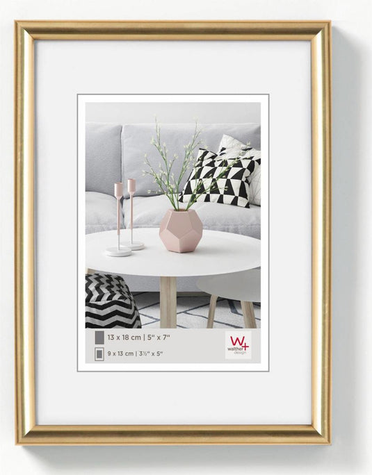 Walther galeria - kunststof lijst - fotoformaat 13x18 cm - metallic goud