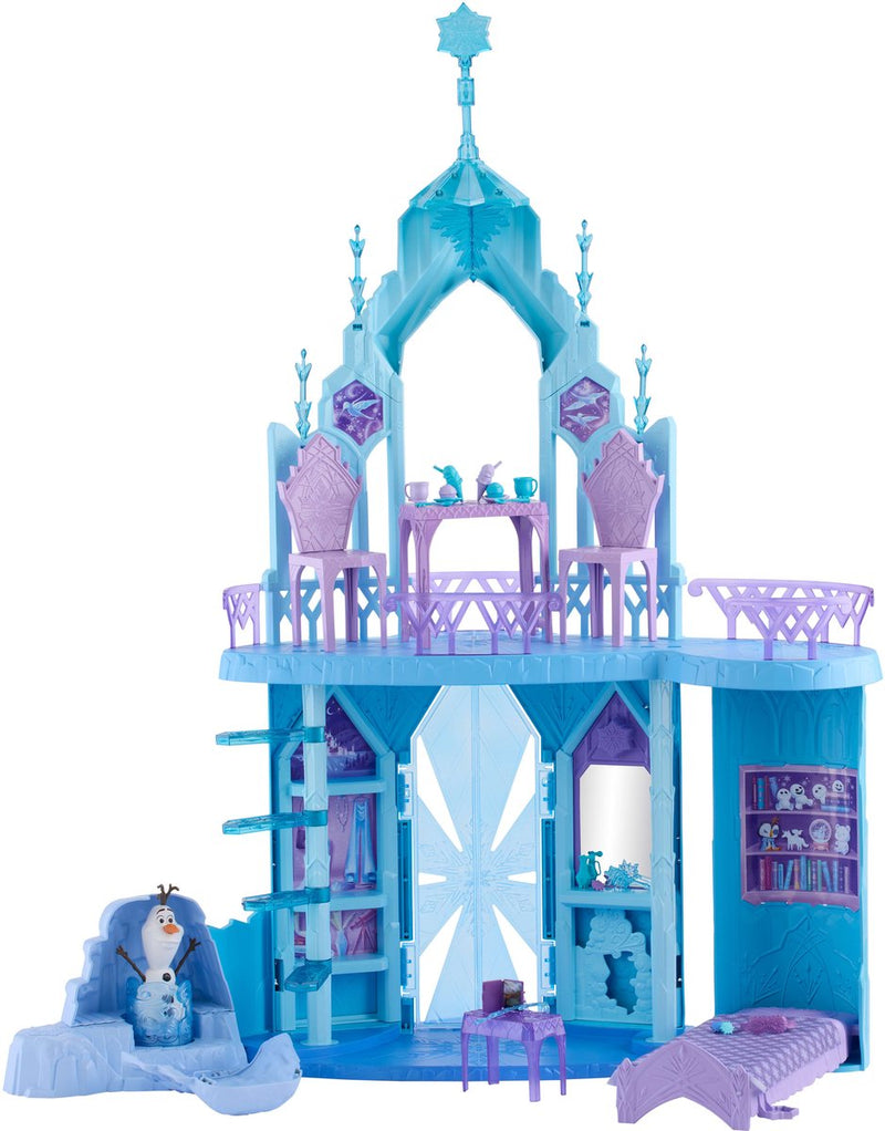 Load image into Gallery viewer, Mattel disney frozen elsa's ijspaleis – 5 speelplekken met glijbaan, balkon en olaf - 75 cm
