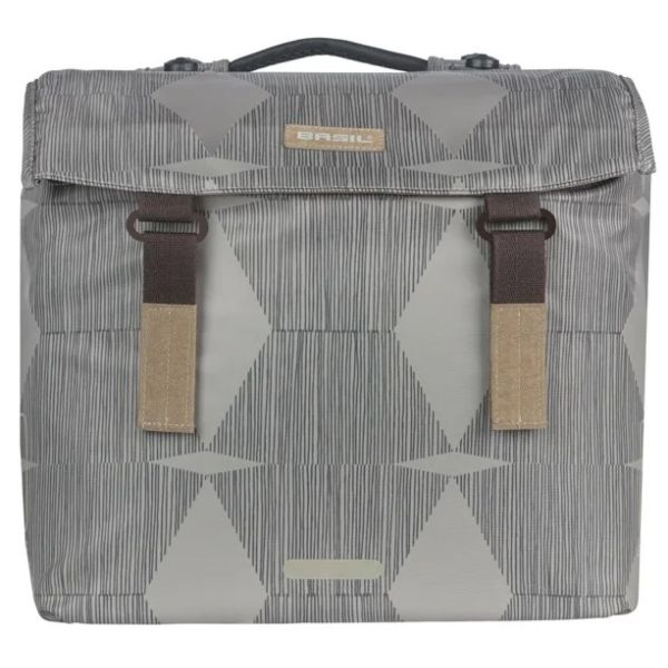 Load image into Gallery viewer, Basil dubbele fietstas elegance mik 40 - 49 liter - chateau taupe
