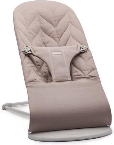 Babybjörn wipstoel bliss - geweven kroonblad quilt - zandgrijs - ergonomisch - verstelbaar - inklapbaar
