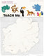 Creotime jungledieren teach me 14 - 25 cm karton wit 16 stuks