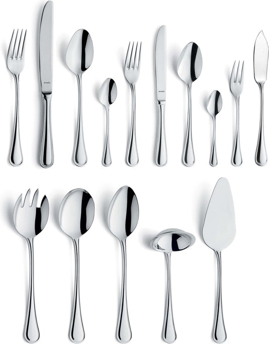 Amefa rossini - 66 delige bestekset voor 6 personen - rvs hoogglans - zilverkleurig