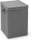 Brabantia wasmand - met deksel - stapelbaar - 35 l - pepper black