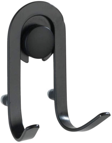 Wenko wandhaak dubbel classic plus black mat zwart, 2 stuks - handdoekhaakjes