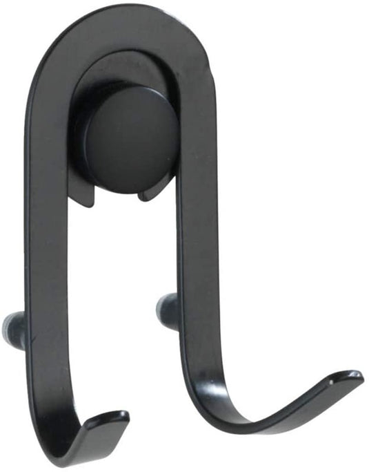 Wenko wandhaak dubbel classic plus black mat zwart, 2 stuks - handdoekhaakjes
