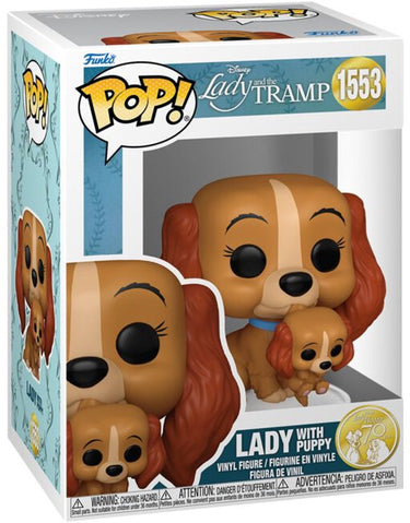 Funko lady and the tramp lady with puppy vinylfiguur 1553 pop! meerkleurig unisex