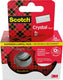 Scotch crystal tape plakband ft 19 mm x 7 | 5 m | dispenser + 3 rolletjes | ophangbaar doosje