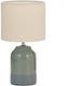 Pauleen led tafellamp sandy glow - e14 - max. 20w - woonkamer, slaapkamer eetkamer - crème groen