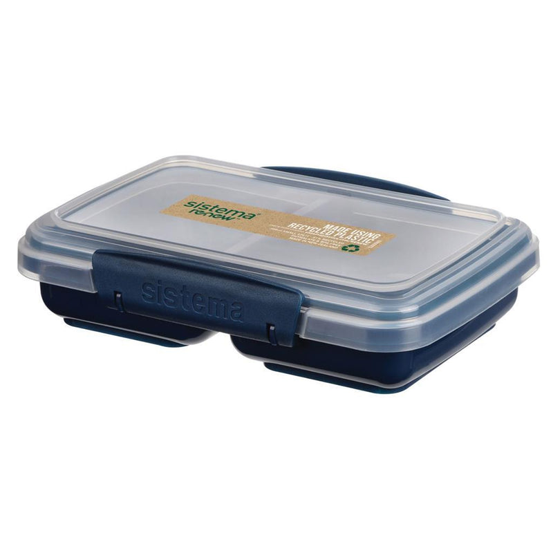 Load image into Gallery viewer, Sistema snack meeneem doos 2 vakken 350 ml assorti blauw lichtblauw

