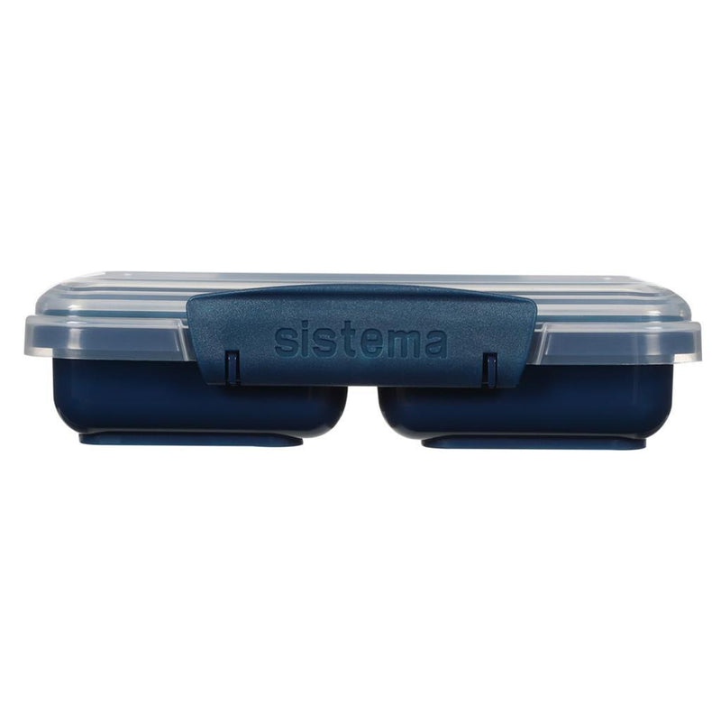 Load image into Gallery viewer, Sistema snack meeneem doos 2 vakken 350 ml assorti blauw lichtblauw
