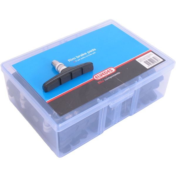 Load image into Gallery viewer, remblokken V-brake 72 x 15 mm zwart 50 stuks
