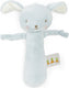 Bunnies by the bay rammelaar hond - knuffel - geborduurde details - 16 cm - blauw
