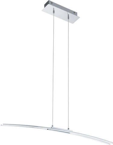 Eglo lasana - hanglamp - 1 lichts - chroom - wit