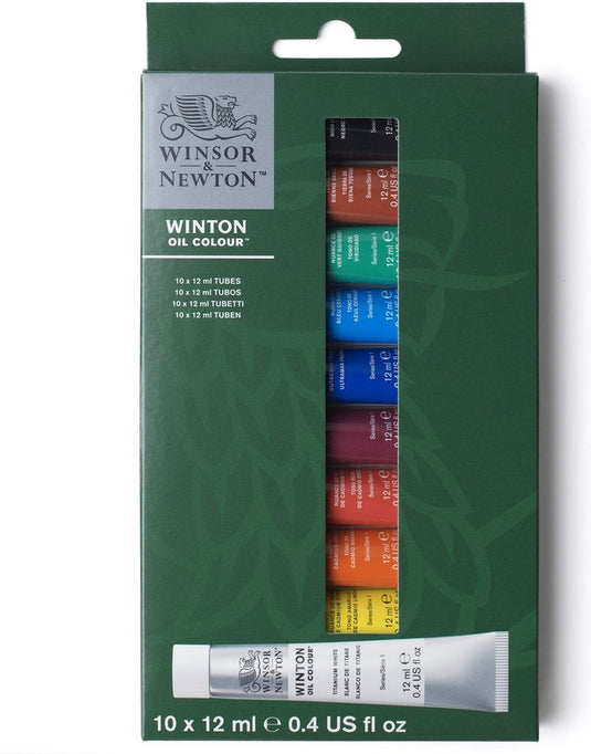 Winsor newton 1490701 winton olieverf set – 10 × 12 ml – olieverf voor beginners en kunstenaars - beginners set