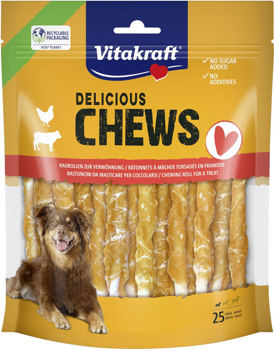 Vitakraft deli chews kauwrollen s 25 st. 300 gr - hondensnack