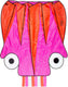 Dragon fly vlieger - octopus - roze oranje - 124 x 127 cm - vanaf 7 jaar